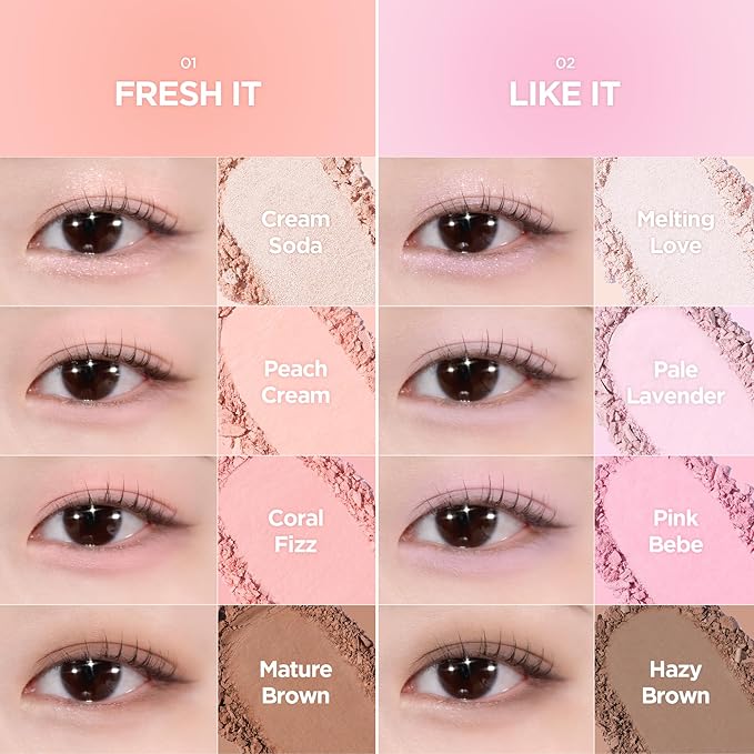 lilybyred Mood It Palette | 4-Shade Korean Eyeshadow Palette, Pre-Matched Personal Tone, Soft Blending, Buildable Coverage, Matte & Shimmer Finish, Daily Wear, Compact Size, 0.11 oz. (02 Like It)