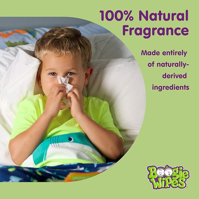 Boogie Wipes Saline Nose Wipes - 180 Count - Fresh Scent, Hypoallergenic & Alcohol-Free - Allergy Relief - Made with Natural Saline, Aloe, Chamomile & Vitamin E - Diaper Bag Essential