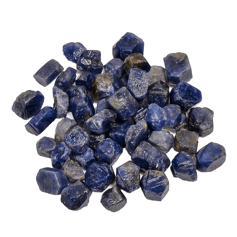 GEMKORA™ 50 carats Raw Blue Sapphire Crystals, Wholesale Lot, Natural Gemstone, Rough Crystals, Rock Stones, Jewelry Making Supplies, DIY & Crafts, September Birthstone