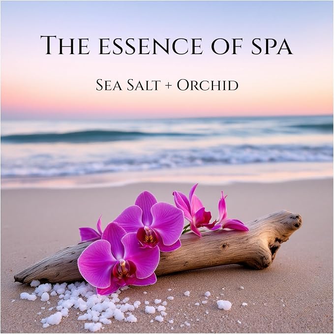 | Lotion Candle | Luxury Soy Candle | Aromatherapy Massage Candle | Massage Oil Candles | Inspire | Sea Salt + Orchid | Spa Scent | Hand Poured in USA | 9 oz.