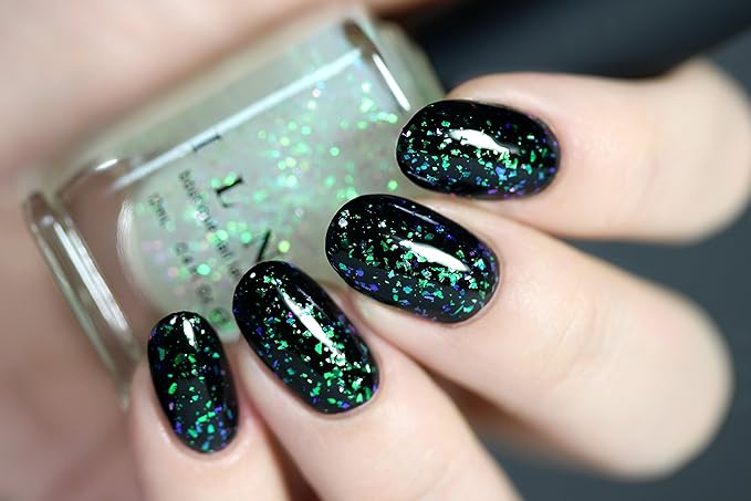 ILNP Imagine That - Green, Blue, Violet Color Shifting Iridescent Flakie Topper Nail Polish