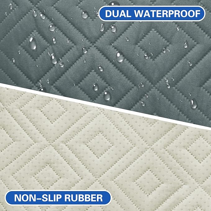 2026 Waterproof Sofa Dog Blanket (30"x53") Comfy Loveseat Couch Mat for Pets with Anti-Slip Back, Universal Incontinence Lightweight Liner Pad for Furniture Car Picnic etc Durable Washable, Dark Grey