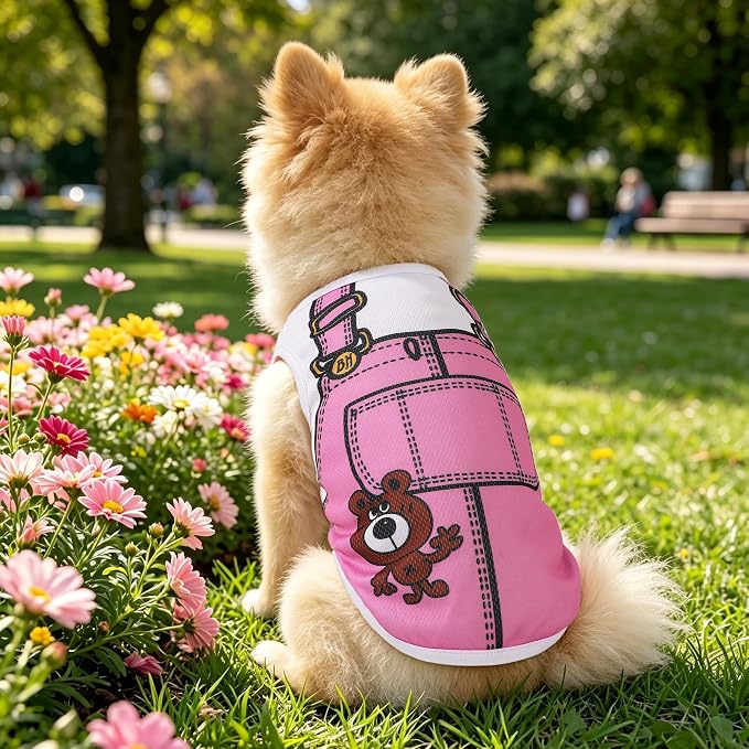XS Dog Clothes: Summer Puppy Clothes for Girls, 4 Pack Female Dog T Shirts | Mesh Pet Shirts for Summer, Multi Cute Pattern Design,Small Dog Outfits for Chihuahua Yorkie Teacup Toy Poodle