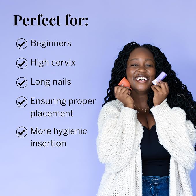 Pixie Menstrual Cup Applicator - Inserts Like A Tampon - Every Woman Can Now Use Period Cups - Perfect for Long Nails - Self Sanitizer TPE Properties - Travel Case (Cup Applicator)