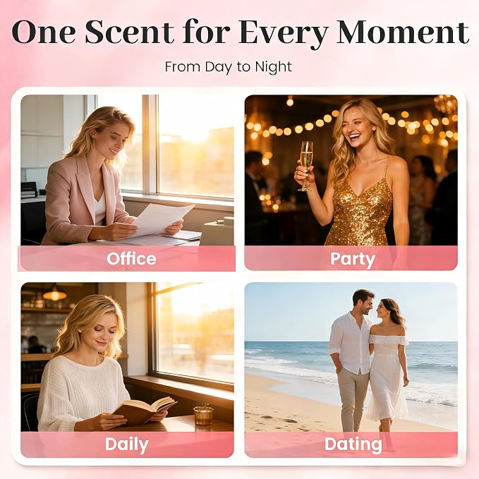Mini Perfume Set for Women – 4PC Travel Size Perfume Set, Summer Fresh Floral Fruity Fragrance Variety, Small Cute Perfume Sampler, Gift for Birthday & Mother's Day 0.68 Fl.oz