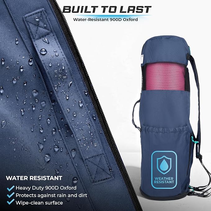 MAGNILAY Yoga Mat Bag - for Women and Men, Yoga Bag with Pockets and Adjustable Strap, Yoga Mat Carrier, Fits Mats Blocks and Yoga Accessories for Workouts, (32" L)