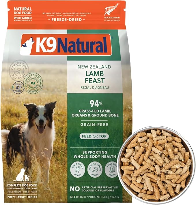 K9 Natural - Freeze Dried High Protein Grain-Free Dog Food Or Topper