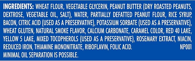 Milk-Bone Peanut Buttery Bites, Soft Dog Treats with Jif Peanut Butter & Real Bacon, 11.8 Oz. Bags (Pack of 5)