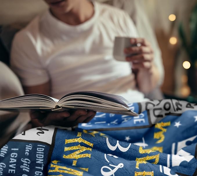 Son in Law Birthday Gifts for Son in Law from Mother in Law, Son-in-Law Blanket 60"x50"