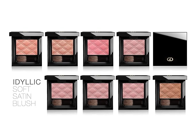 GA-DE Idyllic Soft Satin Blush Powder, 35 - Makeup Powder for Cheeks - Silky Color, Buildable Texture, Sheer to Dramatically Flushed Look - 0.28 oz