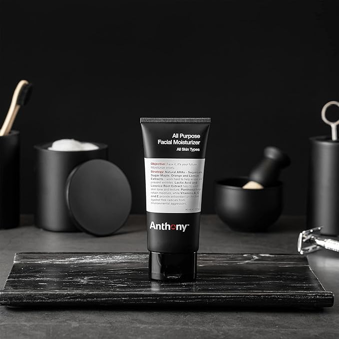 Anthony Press Reset Trio, Deep Pore Cleansing Clay, Glycolic Facial Cleanser and All-Purpose Facial Moisturizer