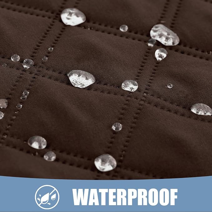Smiry Waterproof Reversible Pet Couch Covers for Dogs | Pet Friendly, Soft Fabric, Washable Sofa Furniture Protector for Dogs Cat Kids, Checkered (40"x80", Chocolate/Beige)