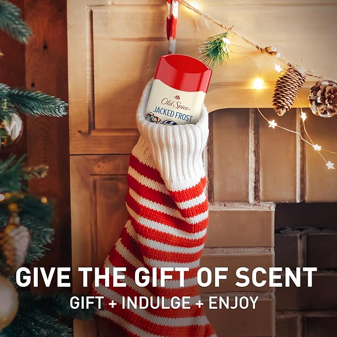 Old Spice Antiperspirant & Deodorant for Men, Holidudes Limited Edition, 24/7 Sweat Protection, Stocking Stuffer, Jacked Frost Frosted Mint Scent, 2.6 oz