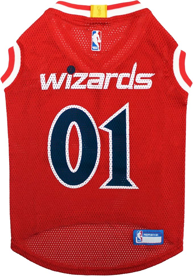 Pets First NBA WASHINGTON WIZARDS DOG Jersey, Small - Tank Top Basketball Pet Jersey