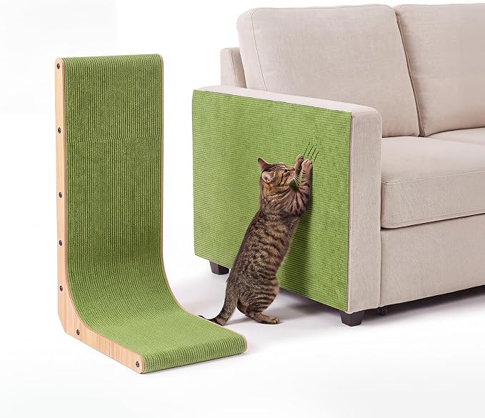 Cat Scratch Furniture Couch Corner Protector from Cat Claws, 78.7x15.8 Inch | Cat Wall Scratcher Mat with Catnip, Adhesive Cat Scratching Pads Renew Cat Stuff Sofa Tree Scratching Post Board Bed Tower