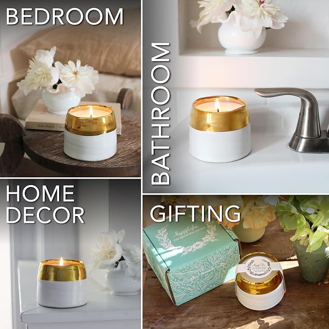 Hyggelight - The Growing Candle, Lilac Scented Aromatherapy Candles, 10oz Pot, 100% Soy, Clara