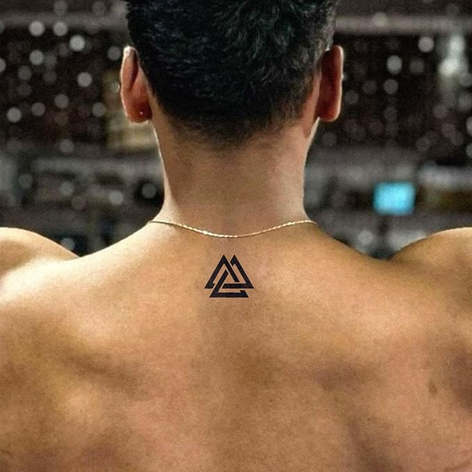Tattoo Tech, 2 Sheets Black Thunder Ray Temporary Fake Tattoos For Men Arm Hand Neck, Semi Permanent Tattoo For Adults,Realistic, Waterproof and Non-Reflective,Minimalist Design, Last 2 Weeks
