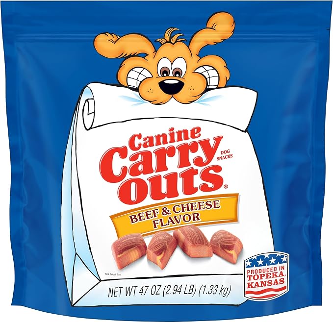 Canine Carry Outs Bacon & Cheese Flavor Dog Treats, 47 Ounce Bag