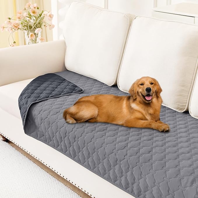 Smiry Waterproof Dog Bed Cover Blanket, Reversible Pet Blanket | Soft Reversible, Washable Leakproof Cats Dogs Couch Cover for Sofa, Couch, Furniture (30x70 Inch)