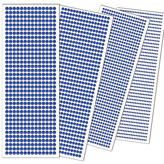 3090PCS Self Adhesive Pearl Stickers 3/4/5/6mm with Dark Blue Gem Rhinestones Stickers for Face, Stick on Body Crystal Jewels Makeup Glue for Face Eye Hair Nails Make up and Craft Home Decor