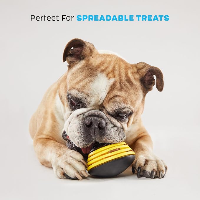 BARK Busy Bee Treat Spreading Super Chewer Toy for Aggressive Chewers - Medium and Large Dogs