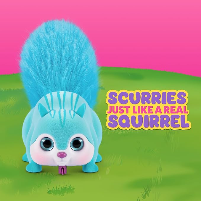 Pets Alive Scurry'n Squirrel (Blue+Orange) 2 Pack by ZURU – Interactive Robotic Pet Toy, Moving Squirrel with Realistic Movements and Sounds, Ages 2+, Child Toddler