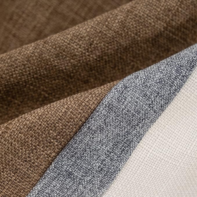 Patchwork Pillow Cover 20x20 Inch Luxury Cotton and Linen Cushion Cover Square Pillowcover for Couch Bedroom Living Room, Brown