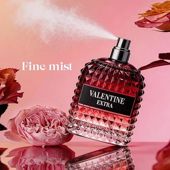 A CENTER Valentine Extra Women's EDP perfume | 3.4 Fl Oz Floral Amber Cologne | Rose Vanilla Scent Gift for Her Long Lasting Cologne for Daily Use