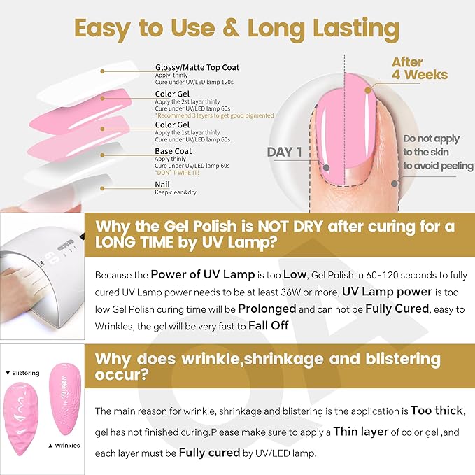 YTD Likomey Gel Nail Polish,15ml Light Pink Soak Off UV Gel,Salon Home DIY Nail Art Manicure Varnish,CS445