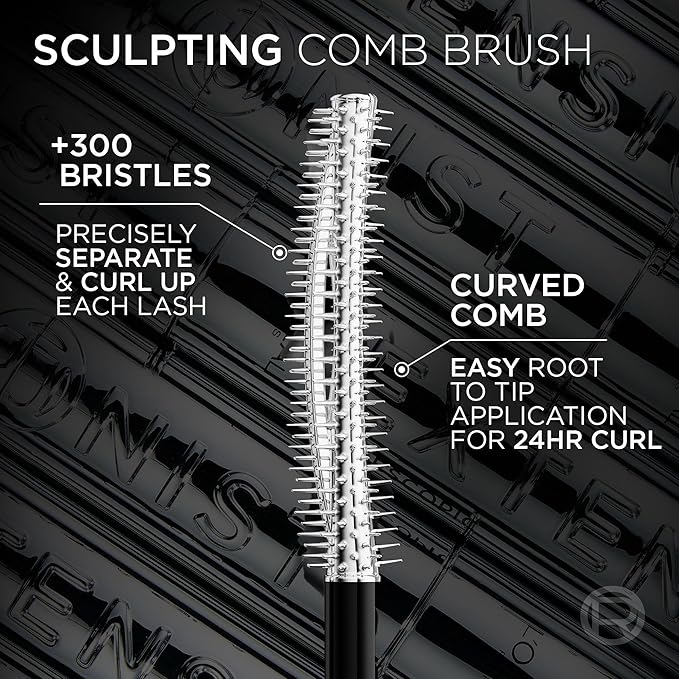 L'Oreal Paris Extensionist Waterproof Mascara, Lengthening, Volumizing, and Curling Formula For a Lash Extension Eye Makeup Look, Waterproof Black