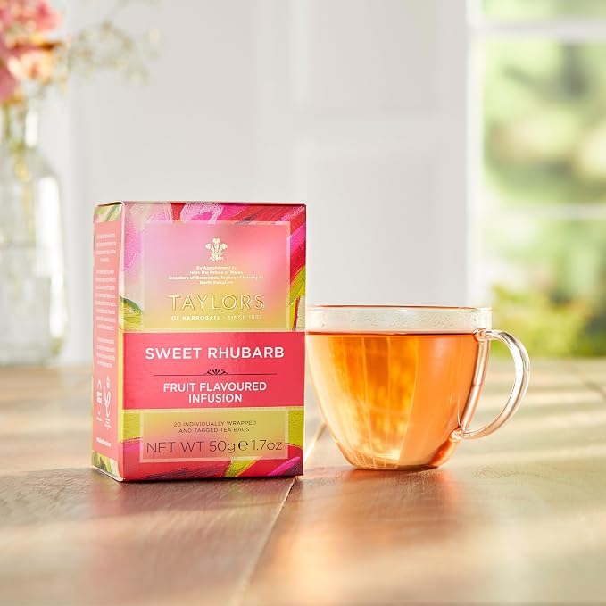 Taylors of Harrogate Herbal Tea Fruit Infusions Variety Pack – Mandarin Ginger, Rose Lemonade & Sweet Rhubarb – Caffeine-Free – 60 Tea Bags (Pack of 3)