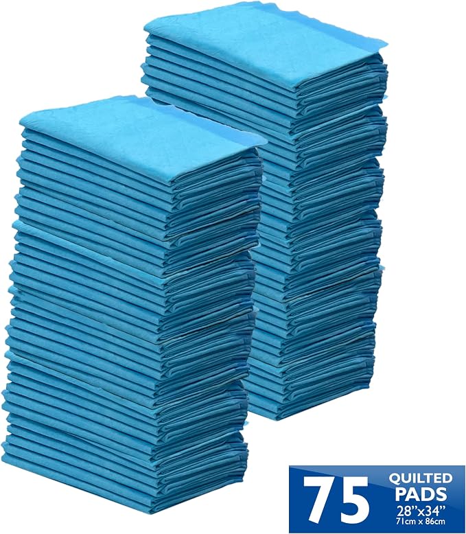 Four Paws Wee-Wee Superior Performance X-Large Dog Pee Pads, 75 Count | Puppy & dog potty training pads, housebreaking supplies, xl puppy pads, pet supplies, 24-hour floor protection, 28" x 34"