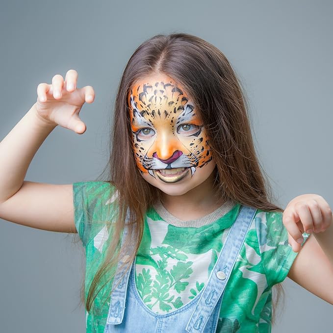 Custom Body Art 1-oz 8 Color Primary AirbrushWater Base Face-Body Paint Set