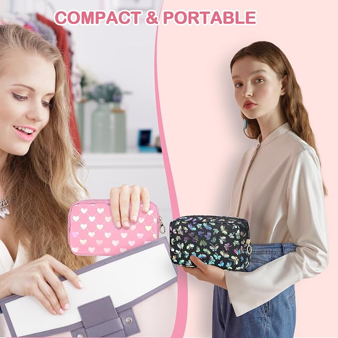 Likesing Tampon Holder for Purse, PU Period Bag Sanitary Napkin Storage Bag for Girls Womens, Portable Feminine Emergency Pad Tampon Period Pouch Sanitary Bags(Love Pink)