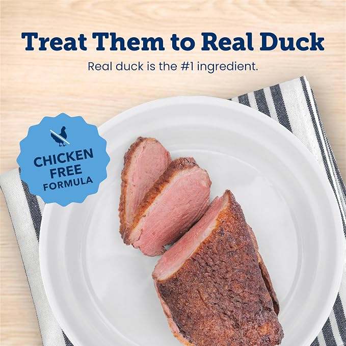 Blue Buffalo True Chews Premium Jerky Cuts Duck Dog Treats, 22 oz | Chicken-Free Recipe, Real Duck First, Made in the USA, No Artificial Preservatives