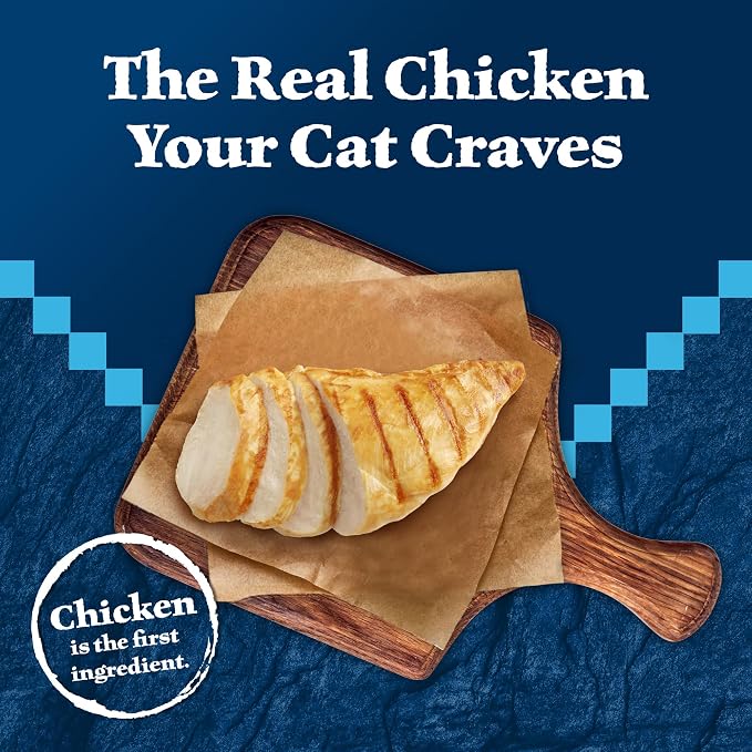 Blue Buffalo Wilderness Chicken Adult 7+ Wet Cat Food Paté, 3 oz, 24 ct | Real Chicken #1 Ingredient, High Protein & Grain-Free Recipe, Supports an Active Lifestyle