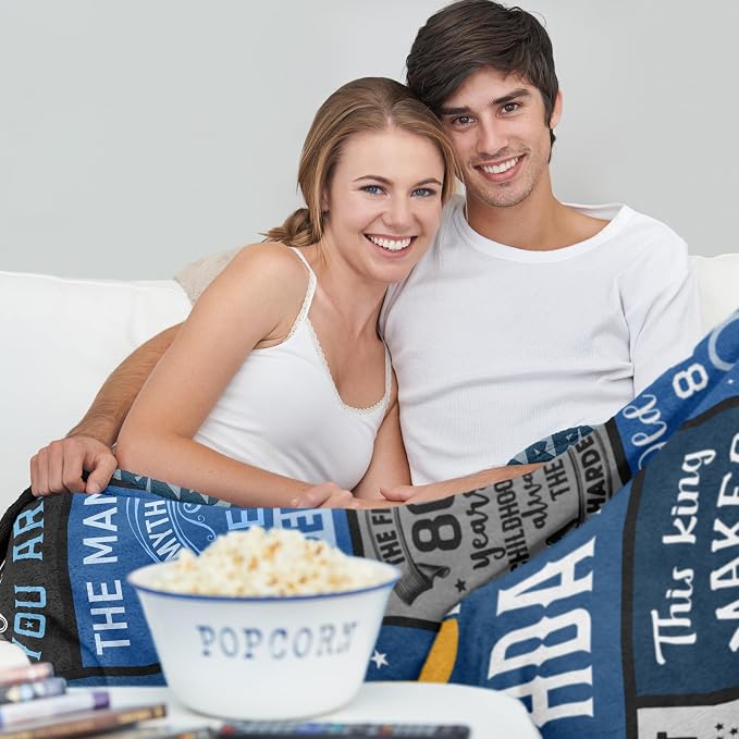 80th Birthday Gifts for Men Women, Best 80th Birthday Decorations for Men | 80 Year Old Birthdays Gift for Man, Funny 1945 Birthdays Gift for Man ideas Blanket 50"X60"