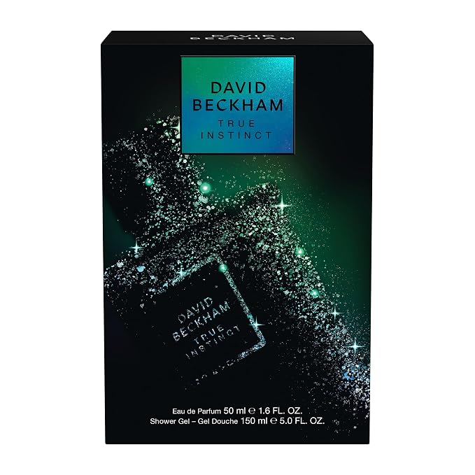 David Beckham True Instict Giftset 1.6 fl oz EDT + 5.0 fl oz Shower Gel, Notes of Pine, Cedarwood, and Vetiver, Men's Fragrance, Long Lasting, Everyday Fragrance,