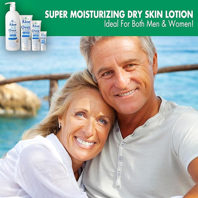 Miracle of Aloe Aloe All Over Super Moisturizing Dry Skin Lotion (12-Pack, 1 oz) - Made with 72% UltraAloe Aloe Vera Gel. Safe for Everyone: Men, Women, Kids. Restores Dry Skin Fast