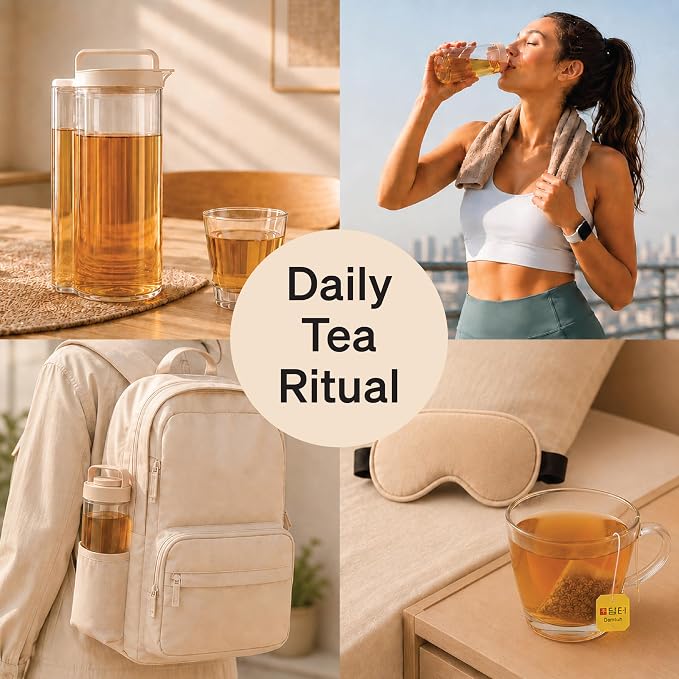 Damtuh Korean Roasted Barley Tea Bags, Caffeine-Free, 100 Count | Value Pack 100 Bags | Boricha | Mugicha | All Natural | Sugar-Free | Vegan | Hot or Iced | Nutty Flavor