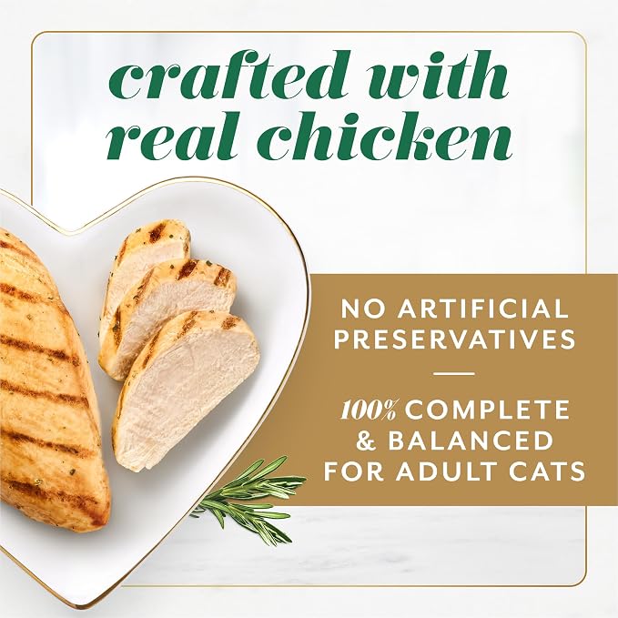 Purina Fancy Feast Gems Chicken Wet Cat Food Variety Box, 4 oz, 8-Pack | 16 single servings, mousse pate with savory gravy, made with no artificial preservatives, 100 percent complete and balanced