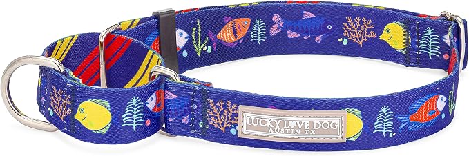 Lucky Love Dog Martingale Collar for Large Dogs No Slip – Mackey, Large