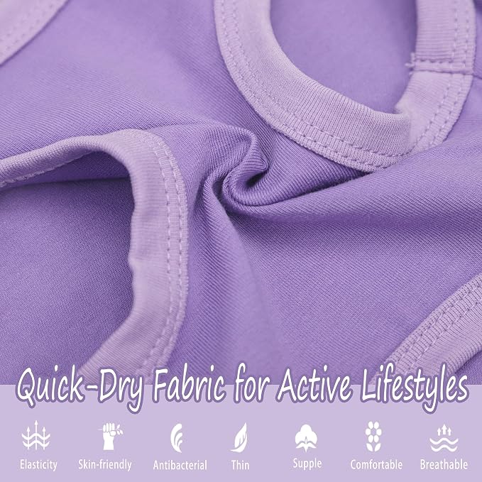 Dog Clothes Fashionable Sleeveless Pet Vest: 'Little Miss Sassy' Printed Cotton Dog Shirt, Ideal for Small, Medium, and Large Breeds, Ensuring Comfort and Breathability Purple M