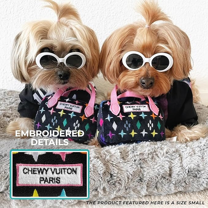 Haute Diggity Dog Chewy Vuiton Handbag Plush Dog Toy, Designer Parody Toy