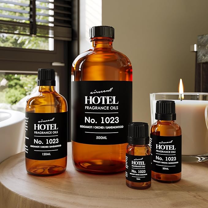 AirScent Hotel Diffuser Oil No. 1023 - Baccarat Hotel Inspired - 30 mL | Bergamot Orchid Sandalwood - Love Affair Fragrance Oil for Ultrasonic and Waterless Diffusers and Crafting - 1 fl oz Bottle