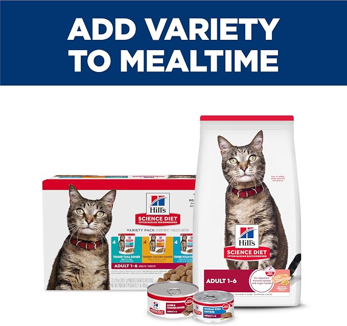 Hill's Science Diet Adult 1-6 Wet Cat Food | #1 Veterinarian Recommended, Liver & Chicken Recipe, 5.5 oz. Cans, 24-Pack
