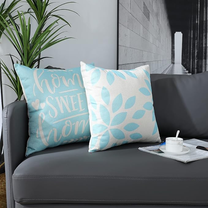 Throw Pillow Covers 18x18 Inch, Pillow Covers 18x18,Squar Pillow Covers Set of 4 Boho Modern Farmhouse Neutral Decorative Pillowcases Linen Cushion Case for Couch, Bed, Home Decor