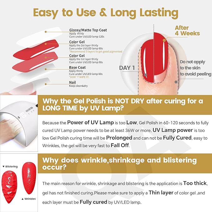 YTD Likomey Maple Leaf Red Gel Nail Polish,15ml Salon Home DIY Manicure and Pedicure Fall Winter Soak Off UV Color Varnish,CS468