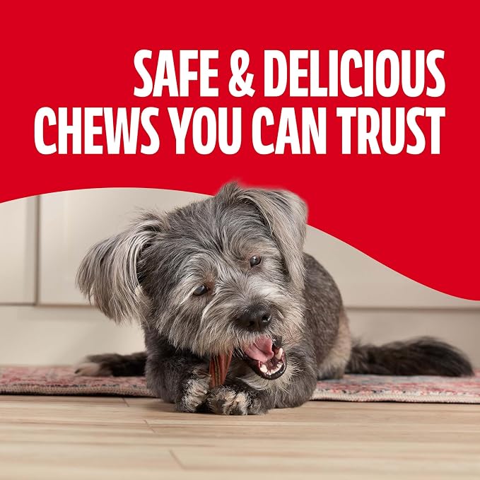 Milk-Bone Comfort Chews With Real Beef, 72 Mini Dog Chews | 4 (18-count) bags, For dogs 5-30 lbs., Rawhide-free dog chews, Unique chewy texture, Made with real beef