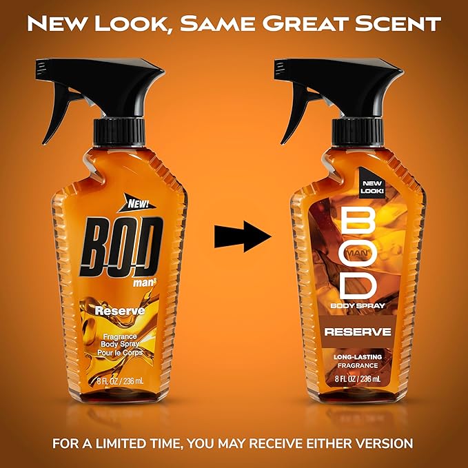 BOD man Fragrance Body Spray, Reserve, 8 fl oz